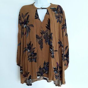 Free People Floral Tunic Style Top Small